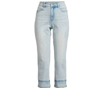 Time and tru high rise straight crop plus 18 denim jeans